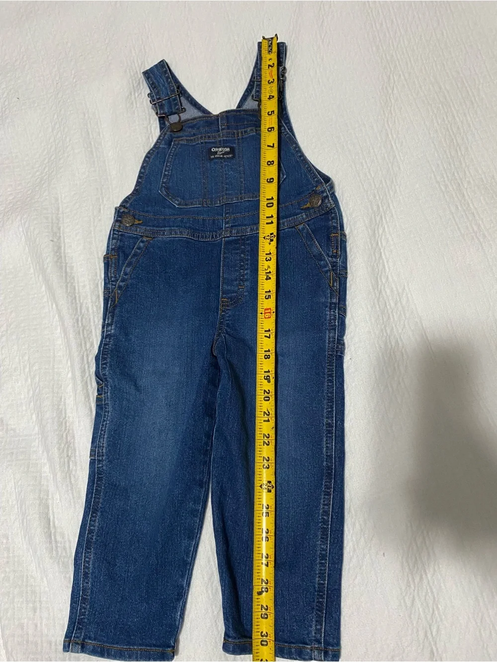 OshKosh B’gosh Toddler Denim Overalls 3T Blue Jean Vestbak Kids
